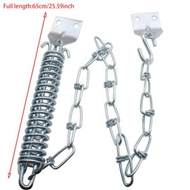 OZXNO 1 Set Screen Door Chain Storm Door Protector Chain and Spring Heavy Duty Storm Door Closer (Silver)