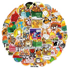 This is Fine Sticker for Laptop (50 Pieces), Gift for Children, Teenagers, Adults, Boys, This is Good Waterproof Vinyl Sticker Stickers for Car, Motorcycles, Bicycle, Luggage, Scrapbook, Skateboard