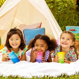 Munchkin Miracle 360 Cups, Colour Changing Toddler Cup, BPA Free Baby & Toddler Sippy Cup, Non Spill Cup, Dishwasher Safe Baby Cup, Leakproof Childrens Cups,12+ Months - 9oz/266ml, 2 Pack, Yellow&Blue