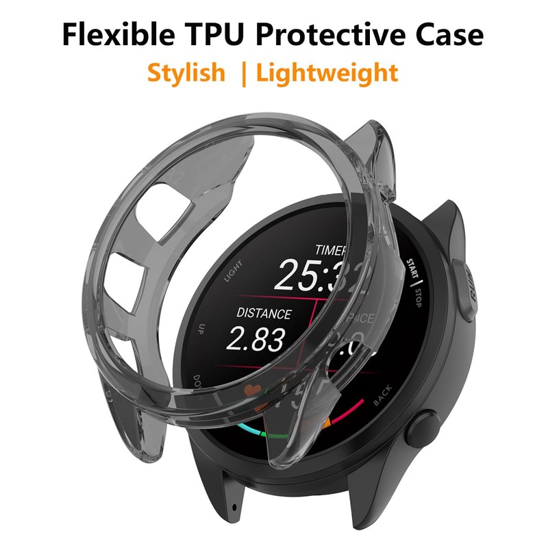 HOMTERN 2-Pack Cases Compatible with GARMIN Forerunner 165/165 Music Case,Flexible