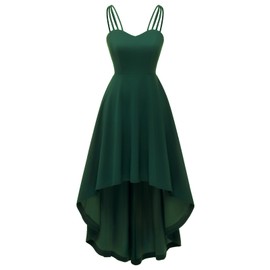 DRESSTELLS Cocktail Party Dresses for Women, Modest 1950s Vintage Wedding Guest 2025 Petite Fit Flare Formal Bridesmaid Dress Dark Green S