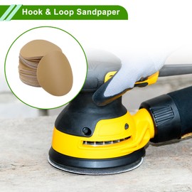 HOPESPANNER Universal 6" 800 Grit Sanding Discs Hook Loop Sanding Sheets Aluminum Oxide 100Pcs