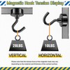 FINDMAG 28 LBS Black Magnetic Hooks Heavy Duty, Neodymium Magnet