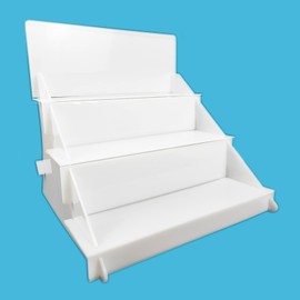 MgcSTEM 18.55''x16''x15'' Portable Product Display Stand - White Table for Craft Shows, Retail, Farmers Markets, Candy, and Vendors - Repeatable Assembly/Disassembly Shelf