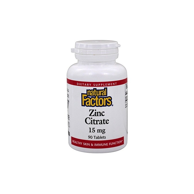 Natural Factors - Zinc Citrate 15mg, Support for Healthy Skin