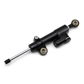 Dreamseek Motorcycle Steering Damper Adjustable Stabiliser Universal for Harley Honda Yamaha Kawasaki Suzuki KTM Ducati Adjustable Linear Reversed Safety Control CNC Aluminium (Black)