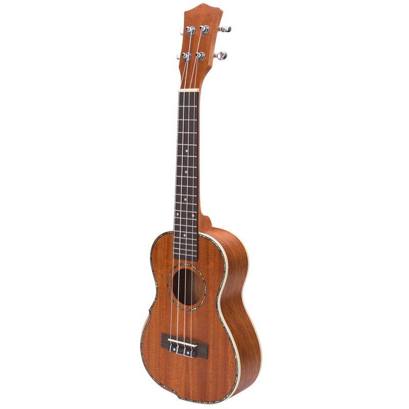 23in Ukulele Brown Mahogany Wood with Bag Capo String Cleaning