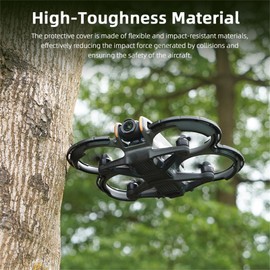 Generic Avata 2 Propeller Guard Protector, Anti-Collision Prop Bumper Ring TPU Protective Cover Sleeve Compatible for DJI Avata 2 Drone Accessories (Black)