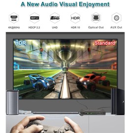 (Newest Version) 5 Port 4K HDMI Switch with Remote Premium 5 in 1 Out UHD 4K@60Hz HDMI 2.0 Switcher Selector, Support Dolby Vision/Atmos Auto-Switching HDCP 2.2 HDR 10 CEC 18Gbps 3D 1080P