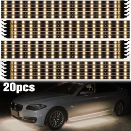 XT AUTO Warm White 12v 15 Led 30cm Car Flexible Waterproof Underbody Light Strip Pack of 20