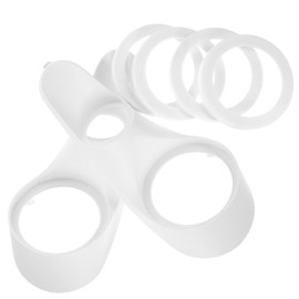 Gatuida 1 Pair Car Audio Adapter Ring Car Speaker Mounting Spacer Car Interior Accessories Audio Rings Car Speaker Decorative Ring Three-Way Frequency Third Generation Plastic White