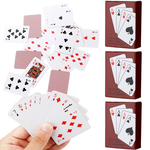 3 Decks Mini Playing Cards, Party Spoof Fun Smal Playing