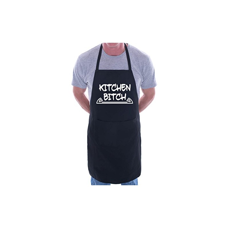 print4ucouk Kitchen Bitchin Funny BBQ Cooking Novelty Apron Black