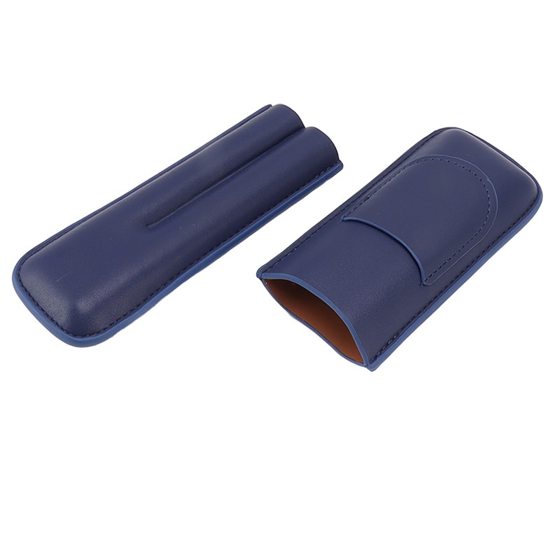 Cigar Case Elegant Vintage Hand Crafted Slim Portable 2 Fingers