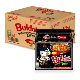 Samyang Buldak (Korean) Hot Spicy Chicken Stir Fried Ramen (Noodles) 4.94 oz (Pack of 40)