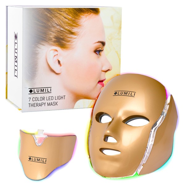 LED Face Mask Light Therapy - Red Light Therapy for Face - 7 Color LED Mask Therapy Facial - Premium LED Face Mask - Great for Gifting