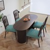 Lawalon Heavyweight Cotton Dining Seat Covers for Chairs (Blue, Set