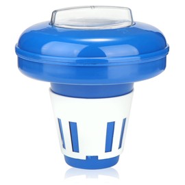 com-four® Dosing float for the pool, chemical dispenser for chlorine or bromine tablets, for dosed dispensing of pool additives (1 x 16.5 cm)