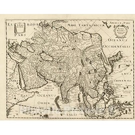 Historic Map : Asia Recens Summa cura delineata (Proof State - Corea Isthmus), c1640, Vintage Wall Art : 24in x 18in