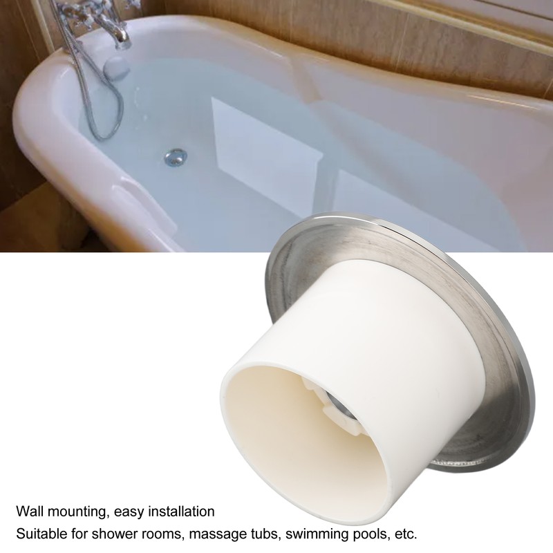 2 Inch Shower Head Adapter Wall Mounting Stainless Steel Water