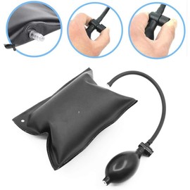 Mounting Cushion, Pack of 2 Square Pneumatic Tensioner Alignment Tool, Inflatable Shim TPU Universal Pump Wedge Shim for Car, Doors, Windows, Car Repair, Green, Black, 15 x 16 cm