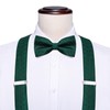 Dubulle Mens Clips Suspenders and Pretied Bowtie Set Y Shape
