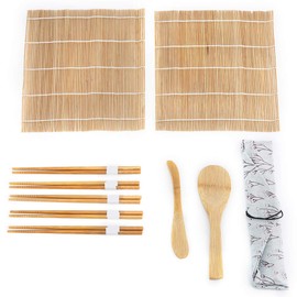 Sushi Making Kit Sushi Maker Roller Kit Includes 2 Rolling Mats 5 Chopsticks 1 Paddle 1 Sushi Blade Home Use