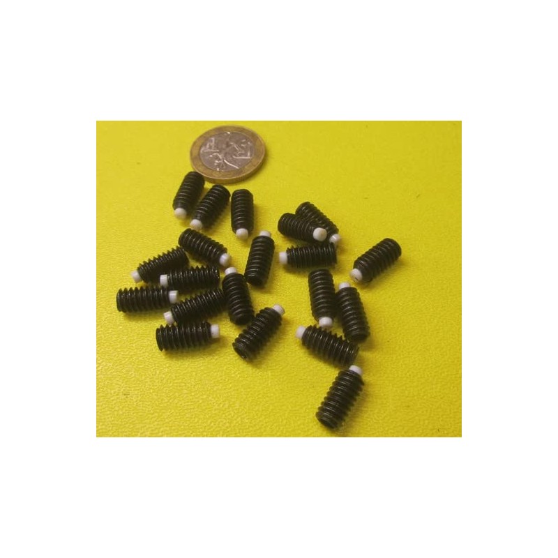 Black Oxide Steel Nylon Tip Set Screw 1/4"-20 x .500"