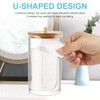 Beenle-Icey 4Pcs Acrylic Qtip Dispenser Clear Cotton Swab Holder with