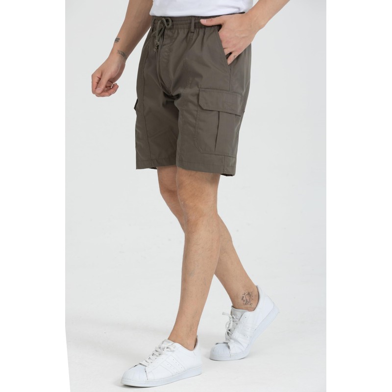 Kendindza Men's Cargo Shorts with Pockets, Zip and Drawstring -