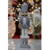 14 inches Handmade Christmas Nutcracker Traditional Decoration Silver Sparklers