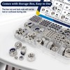 ZQZ 360 Pack Metric Hex Nuts & Locknuts Assortment Kit，M3
