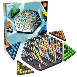 Juego Mesa Goma del Triángulo, Interesantes Juego de Mesa Familiares, Juegos de Estrategia Apilamiento Clásico para Reuniones Familiares y Varias Personas 2 a 4 Jugadores