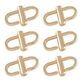 Uenhoy 6 Pcs Adjustable Metal Buckles for Chain Strap Bag, Shoulder Bag Chain Shortener to Shorten Length of Chain, Gold