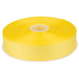 Tekdeere Cinta de grogrén de limón sólido de 1-1/2 pulgadas, 100 yardas, perfecta para envolver regalos, manualidades, hacer lazos, costura, coronas, accesorios para el cabello y decoración de bodas