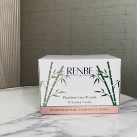 Renbe UK Flawless Face Towels | Biodegradable, Bamboo & Disposable Dry Face Towel | Makeup & Skincare Remover | Soft & Gentle For Sensitive Skin | Clean Skin Is Clearer Skin