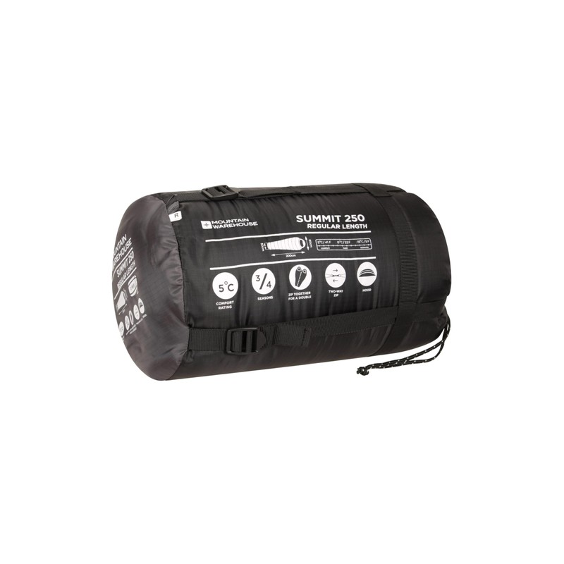 Mountain Warehouse Summit 250 Sleeping Bag - 3/4 Season Insulated