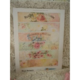 Homemade Shabby Chic  Romantic Flowers Wraps / Labels on Sticker Paper (6)