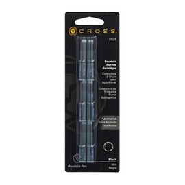 CROSS CARTUCHO PLUMA FUENTE NEGRO 6 PIEZAS