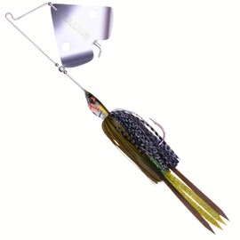 U.S.A. BASS TACKLE Stiletto Buzzbait Largemouth Smallmouth Spotted Bass Premium Fishing Bait Hover Head Custom Silicon Skirt Bubble Blade Clacker Heavy Duty Hook (Power Gill, 1/2oz)