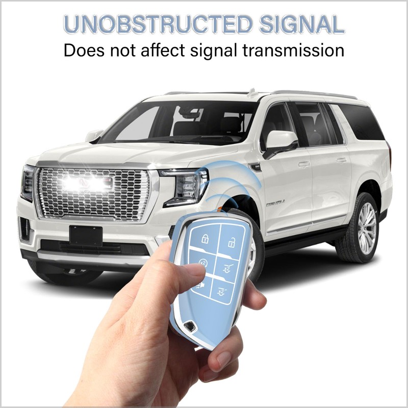 QBUC for Chevy Key Fob Cover with Keychain Soft TPU