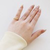 Lara Christie sv925 Women's Pinky Ring, 925 Silver, Yellow Gold,