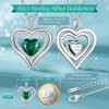 CDE Women's 925 Sterling Silver Forever Love Heart Birthstone Pendant