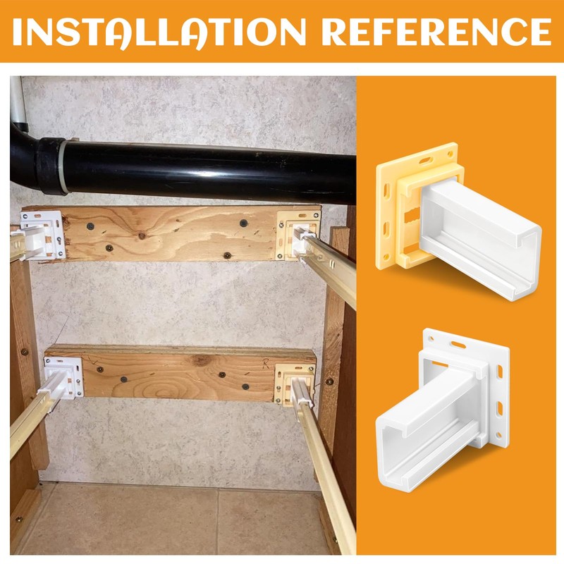 Drawer Slides Sockets Set RV Drawer Rail Bracket, Drawer Hardware