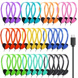 TJZXGUI Type C Headphones Bulk for Classroom School Kids 25 Pack,USB C