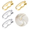 4PCS Necklace Shortener Clasp Pearl Enhancer Connector Clasps Cubic Zirconia