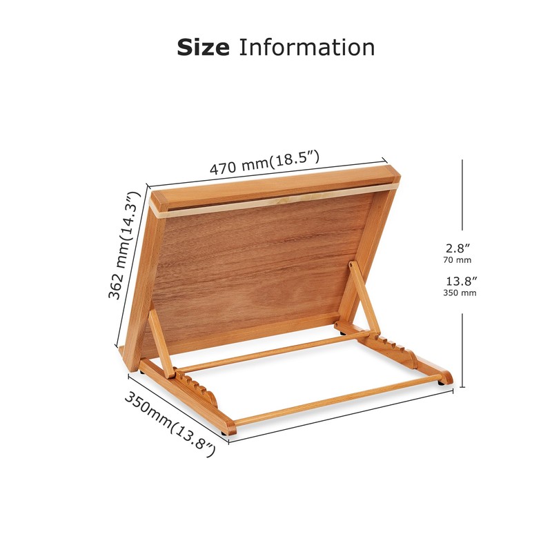 DJAR A3 Drafting Table Easel, Adjustable Portable Beech Wood Drawing