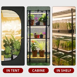 Kihung (Pack of 8) LED Grow Lights, 2FT T8 Grow Lights, 192W(8×24W) Full Spectrum Grow Light Strips with Reflectors, High PPFD Value Plant Light for Indoor Plants