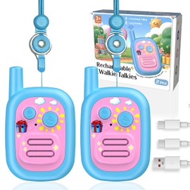 Walkie Talkies for Kids 3 Pack,3 Miles Family Walky Talky Children Radio Long Range,22 Channels Kids walkie talkies with VOX Function,3-12 Years Old Boys Girls Xmas Birthday (Blue 001)