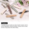 sourcing map 4 Packs Leather Drawer Pulls, Double Hole Leather